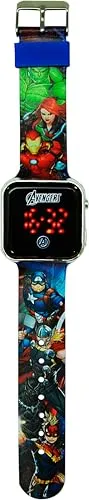 Kids Euroswan-AVG4706 Avengers LED-Uhr, Mehrfarbig (AVG4706)