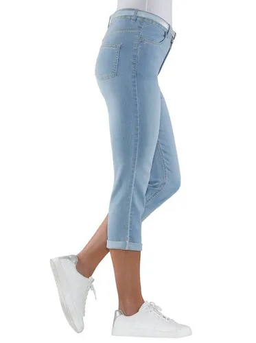 Sieh an! Komfortable Capri-Jeans in Blau Größe 46