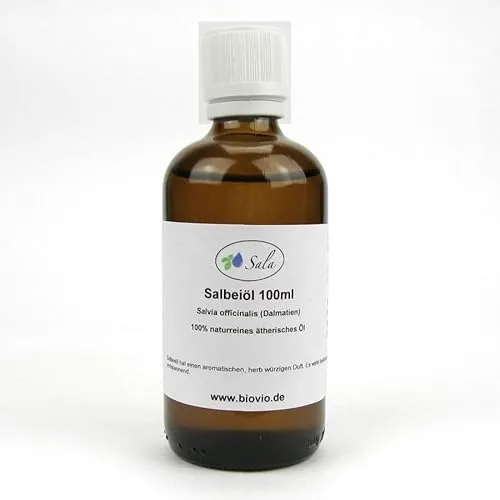 Sala Salbeiöl ätherisches Öl naturrein 100 ml Glasflasche in gelb von Sala