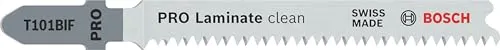 Bosch 2x PRO Laminate clean T101BIF Stichsägeblatt (für Parkett, Kompaktlaminat-Vinyl, PVC, Länge 83 mm, Professional Zubehör Stichsäge)