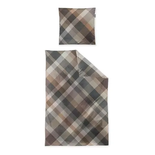 Irisette Biber Bettwäsche, 2-teilig in Braun - Bettwäsche aus 100% Baumwolle, besonders weich und warm für kalte Nächte. Ideal für einen gemütlichen Schlafbereich.