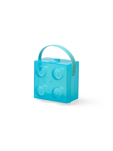 LEGO Box W. Handle Translucent Light Blue