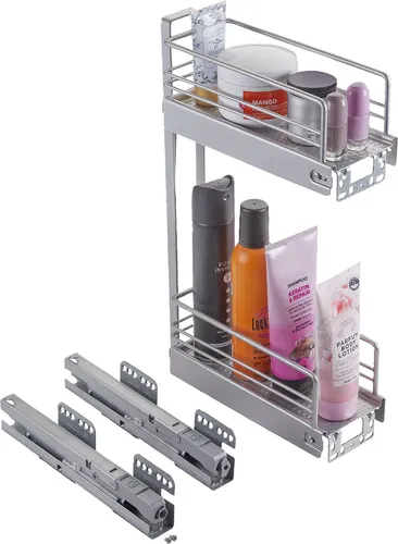 Kesseböhmer 15er Vollauszug Classic 90° 2-etagig mit SoftStop für Bad Schränke