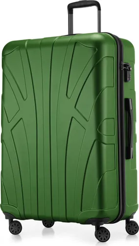 suitline großer Hartschalen-Koffer XL Trolley 76 cm - Koffer für 2-3 Wochen Reisen mit 96-110 Litern Packvolumen, robustes 100% ABS Material, TSA-Schloss für mehr Sicherheit und hohe Stabilität auf 4 leisen Doppelrollen.