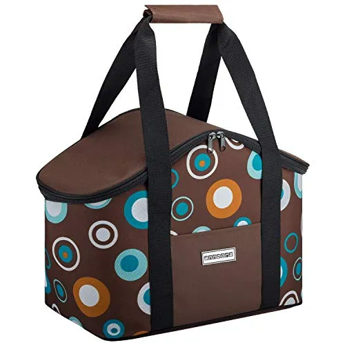 anndora Kühltasche 20 Liter - braun hellblau