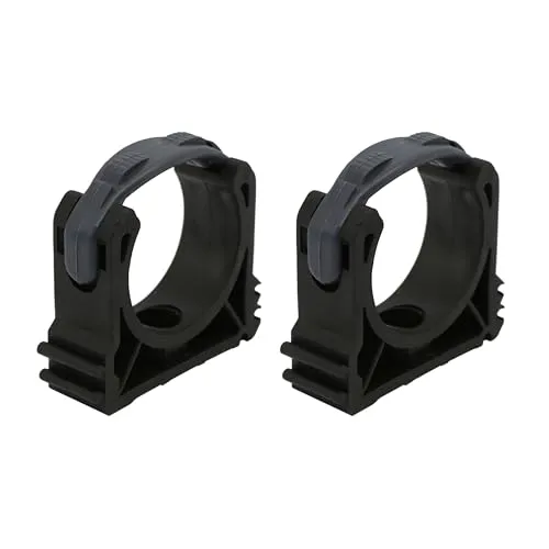 HAF 2X PVC Rohrschelle 50mm aus Kunststoff | Rohrklemme mit Verschlussbügel | Rohrhalter für PVC Rohr mit 50mm Außendurchmesser, Poolfitting, Schwimmbad, Poolverrohrung, Druckleitung, Rohrleitung