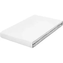 Schlafgut Topper-Spannbetttuch Pure, Weiß, 140-160x200-220 cm - Hochwertiges Bettlaken aus 95% Baumwolle, bügelfrei und allergikerfreundlich. Ideal für einen erholsamen Schlaf, strapazierfähig und atmungsaktiv.