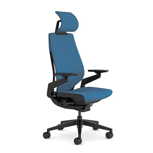 Steelcase Ergonomischer Bürostuhl: Gesture, Kopfstütze, Kobalt