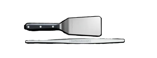 Outdoorchef Plancha-Tool-Kit - Grill-Pinzette & Grill-Spachtel - Grill-Werkzeuge: 2-teiliges Set mit rostbeständiger Grillpinzette für kniffliges Grillgut und Wender für große Grilladen, leicht zu reinigen und ideal für jedes BBQ.