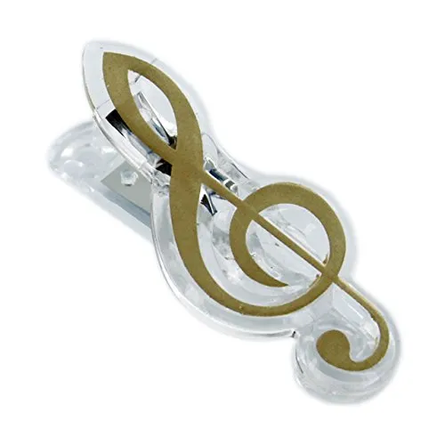 Notenklammer Violinschlüssel goldfarben - Schönes Geschenk für Musiker