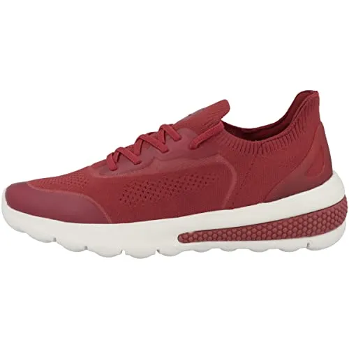 Geox D SPHERICA ACTIF Sneaker, DK RED, 40 EU - Sneaker für Jungen mit atmungsaktivem Obermaterial und komfortablem Plateauabsatz für einen trendigen Look und hohen Tragekomfort.