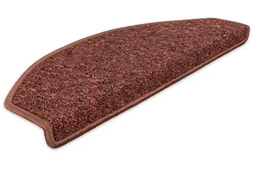 Kettelservice-Metzker Stufenmatten Imago Halbrund mit Vliesrücken I rutschfest Dank starker Befestigung Kastanie 16 Stück