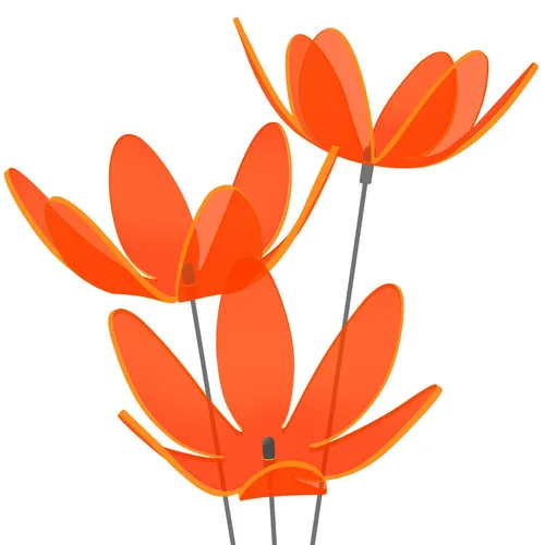 Stück SUNPLAY Sonnenfänger Ø15cm Suncatcher, Gartenstecker Seerose ORANGE 3