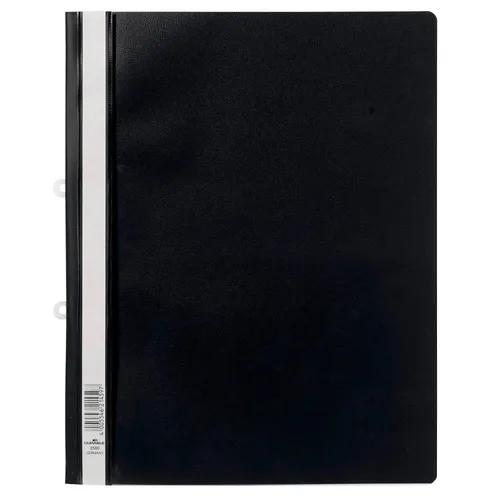 DURABLE Schnellhefter Kunststoff schwarz DIN A4 überbreit 25 - Mappen & Hefter, robuster Schnellhefter aus PVC für DIN A4 überbreite Dokumente, ideal für die Organisation von Unterlagen im Büro oder Zuhause.
