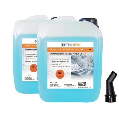 10L Premium Auto-Scheibenfrostschutz -18°C (2 x 5L-Kanister) | Fertigmix