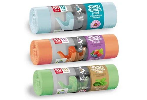 HAC24 Müllbeutel Duftmüllsack Abfallbeutel Mülltüten Mülleimerbeutel, 60L mit Duft je 10 Stück