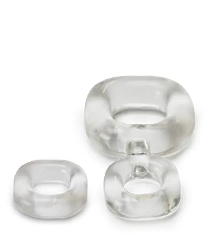 Sport Fucker - Boner Kit - Penis-/ Hodenring-Kombination - 2-er Set - transparent