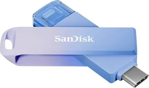 SanDisk Creator Phone Drive USB-Stick 256GB - USB-Stick mit 256GB Speicher, ideal für Content Creator mit USB Type-C und Lightning-Anschlüssen, inklusive 3 Monate Adobe Lightroom für kreative Projekte.