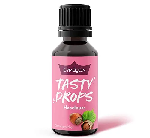 GymQueen Tasty Drops, Haselnuss, Flavour Drops ohne Kalorien, 30ml