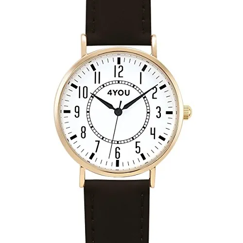 YOU Herren-Armbanduhr Analog Quarz Kunstleder 250001006 4