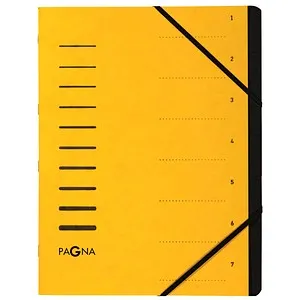 PAGNA Ordnungsmappe 7 Fächer gelb, 1 St.
