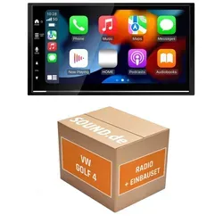Kenwood DMX7722DABS Autoradio Einbaupaket für VW Golf IV
