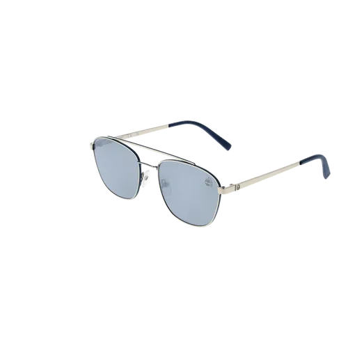Timberland Sonnenbrille TB9168 10D 55 Herren Silber - Sonnenbrille für Herren, mit polarisierten und verspiegelten Gläsern für optimalen UV-Schutz. Stilvolles Vollrand-Design aus Metall in Silber, inklusive Original-Etui.