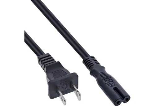 Inline InLine® Netzkabel, Netzstecker USA auf Euro 8 C7 Stecker, 0,5m Stromkabel