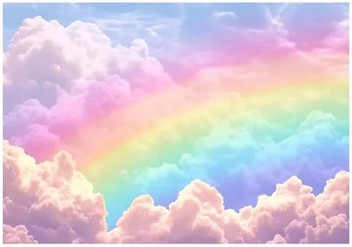 WallArena Vlies Fototapete Regenbogen 200x140 cm für Kinderzimmer - Hochwertige Vlies Fototapete für Kinderzimmer: Strapazierfähig, formstabil und mit einfachem Montageprozess. Verleihen Sie jedem Raum eine lebendige Atmosphäre mit einem einzigartigen Motiv.