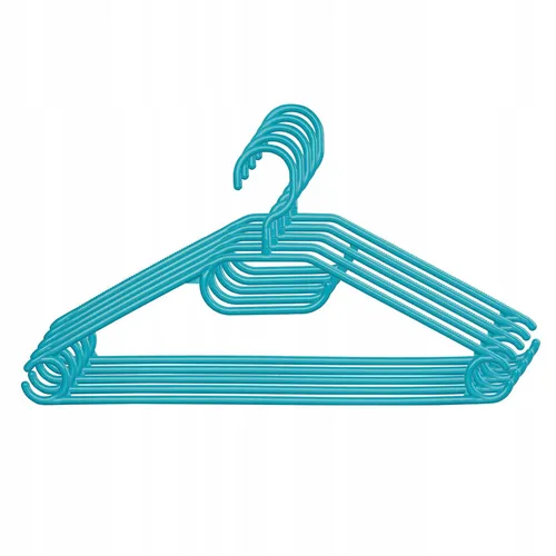 KADAX Kleiderbügel aus Kunststoff, 5 Stück, 360°drehbarer Haken, Türkis