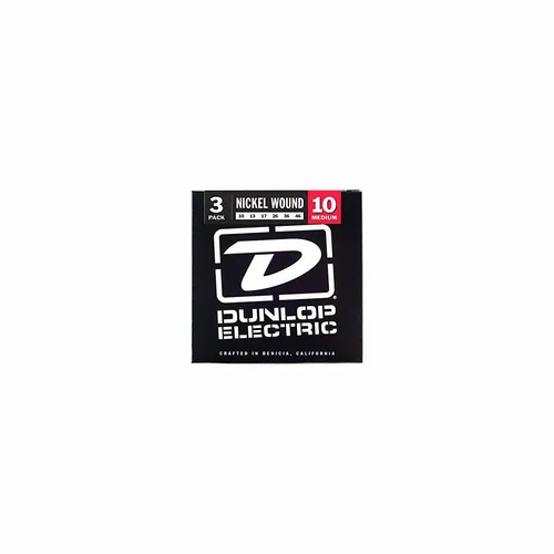 DUNLOP Electric Nickel 3PDEN1046, Medium, .010-.046 - 3-Pack