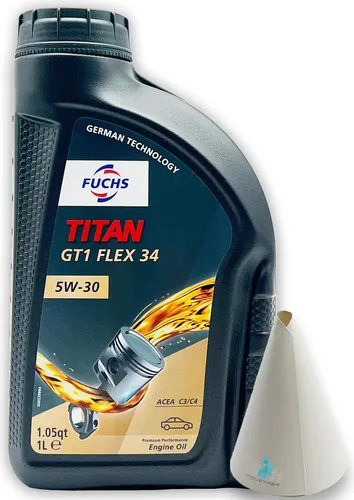 L Fuchs Titan GT1 Flex 34 5W-30 | MB226.51 | MB229.51 | RN072 | Motoröl | Öl | mit Trichter 1
