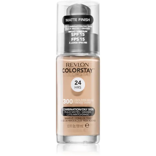 Revlon Cosmetics ColorStay™ SPF 15 langanhaltendes mattierendes Make up für fettige und Mischhaut Farbton 300 Golden Beige 30 ml