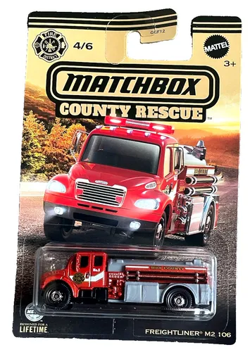 Matchbox Freightliner M2 106 4/6 County Rescue 2024 1:64 Modellauto Fire Truck