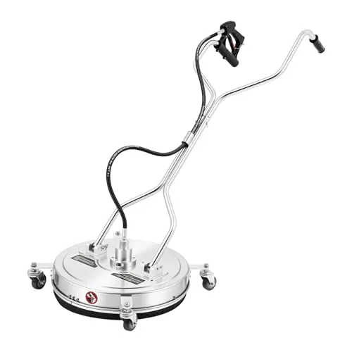 Zoll Edelstahl Bodenreiniger für Hochdruckreiniger Flächenreiniger 4000PSI, Saugt, wischt & trocknet, Komplettreinigung in einem Durchgang für Harte Böden 20