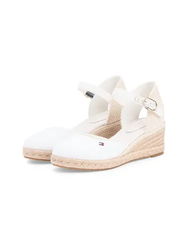 Tommy Hilfiger MID WEDGE ESPAD CLOSED TOE Keilsandalette - Elegante Keilsandalette in Beige, Größe 37. Mit verstellbarer Schnalle und klassischem Design für stilvolle Sommertage. Ideal für einen komfortablen Auftritt.