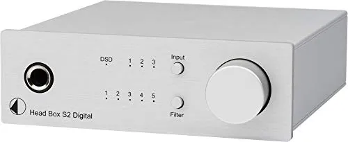 Pro-Ject Head Box S2 Digital - Hochwertiger Kopfhörerverstärker - Hifi & Audio Kopfhörerverstärker mit High End ESS Sabre DAC, 32bit/768kHz Dekodierung und extrem niedrigen Jitterwerten für audiophile Klangerlebnisse.