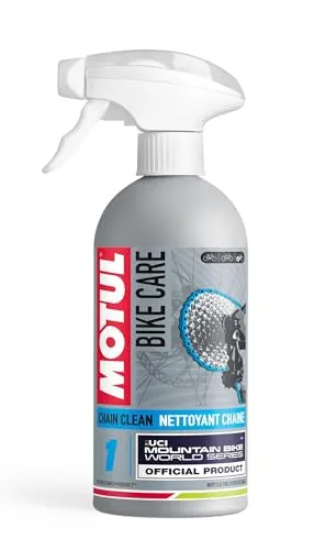Motul Offroad-Fahrrad-Kettenreiniger, Lösungsmittelfreier Entfetter, Schützt und bereitet auf die Schmierung vor, Geeignet für alle Fahrradketten, VOC-frei, Bike Care Chain Clean Off Road, 500 ml