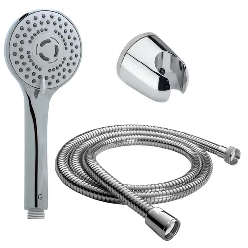 Design Handbrause + Brauseschlauch 200 cm u.  Brausehalter  Dusche Bad (GH03H20)