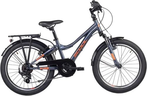 S’COOL Kinderfahrrad S'COOL troX, 6 Gang Shimano - Kinderfahrrad mit 6-Gang Shimano Kettenschaltung, ideal für Alltagseinsätze; robust und sicher mit einem leichten Stahlrahmen und 20 Zoll Laufrädern.