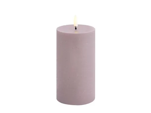 Produktbild Uyuni LED Stumpenkerze 7,8x20cm rustic light lavender