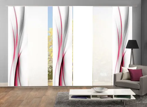 Xxxl Flächenvorhang Rochelle, Rot, 60x245 cm - Elegante Schiebegardine - Modischer Flächenvorhang 'Rochelle' in Rot, halbtransparent und waschbar, ideal für stilvolle Fenstergestaltung und angenehme Lichtverhältnisse.