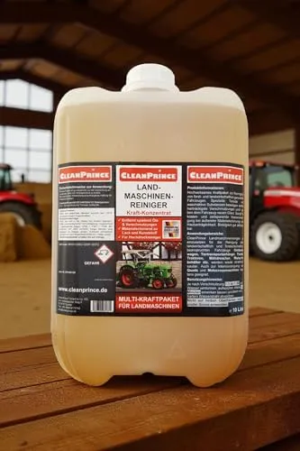 CleanPrince Landmaschinen-Reiniger 10 Liter Konzentrat - Autopflege für Landmaschinen und LKW, hochwirksames Reinigungsmittel zur Intensivreinigung, Made in Germany, für starke Verschmutzungen bei der Landwirtschaft.