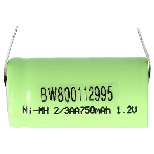 vhbw Akku Ersatz für 2/3AA für Modellbau (750mAh, 1,2V, NiMH Grün)
