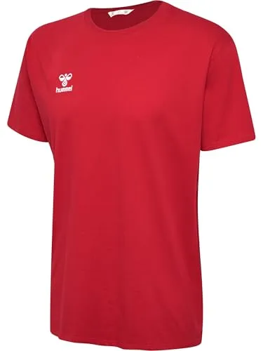 hummel GO 2.0 Cotton T-Shirt Herren, 100% Bio-Baumwolle Qualität, Bequeme Passform, Stretch-Jersey Stoff, Rundhalsausschnitt, Gym Sports & Freizeitbekleidung (1er Pack)