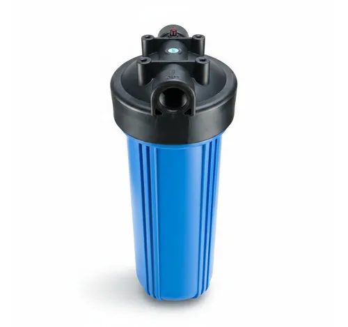 Hauswasserfilter 20 Zoll BigBlue mit Leercontainer - Effizienter Hauswasserfilter 20' BigBlue für zuverlässigen Schutz vor Schmutzpartikeln. Ideal für Haus, Garten und Industrie. Hohe Durchflussleistung von bis zu 18 Litern pro Minute und große Kapazität!