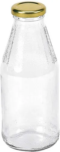 DETI Glas Fruchtsaft-Glasflasche zum Abfüllen, mit Deckel, 500ml, 1-tlg.