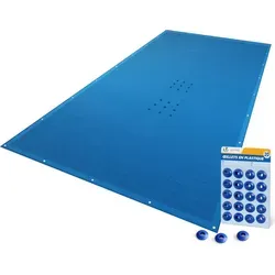 VOUNOT® Poolabdeckung Rechteckig 4x8m - Poolabdeckungen, wasserdicht und UV-beständig, mit DIY-Drainagelöchern für individuelle Anpassung und optimalen Wasserabfluss.