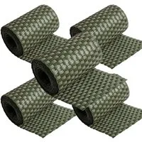 NYVI Polyrattan Sichtschutzstreifen Privafence Grün - 5 Rollen für Doppelstabmattenzaun - Gartensichtschutz mit 3D-Optik, langlebig und wetterfest. Ideal für mehr Privatsphäre und eine attraktive Optik in Deinem Garten.