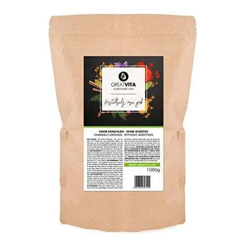 GreatVita Kristallsalz rosa, 2 Kg, grobe Körnung 2-5 mm - Naturreines Steinsalz aus traditionellem Abbau, reich an Mineralstoffen